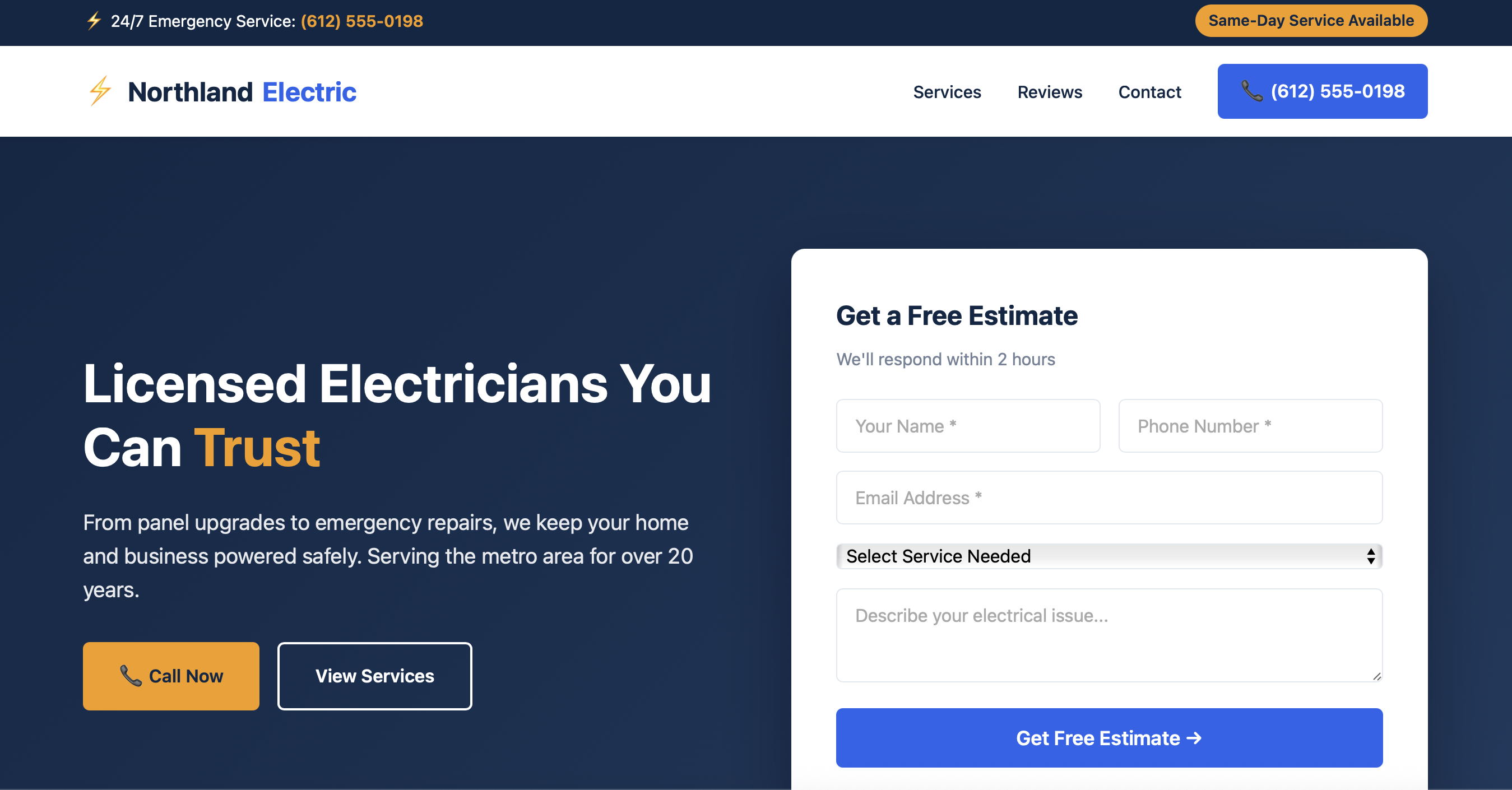 Northland Electric website